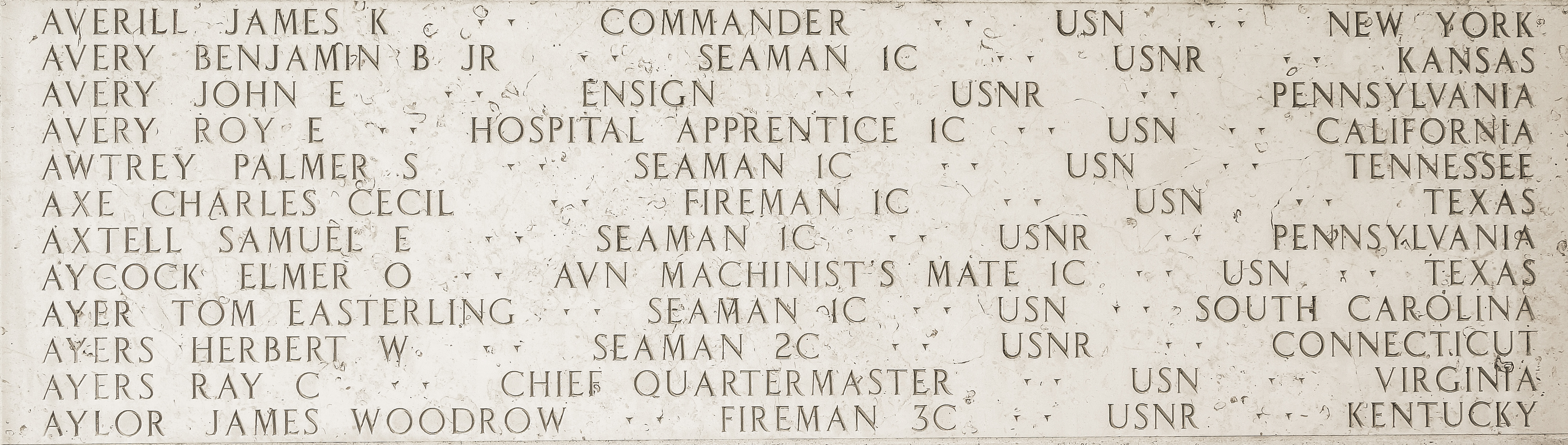 Charles Cecil Axe, Fireman First Class